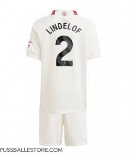 Günstige Manchester United Victor Lindelof #2 3rd trikot Kinder 2023-24 Kurzarm (+ Kurze Hosen)